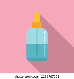 Care nail spray icon flat vector. Pedicure polish. Spa cosmetic
