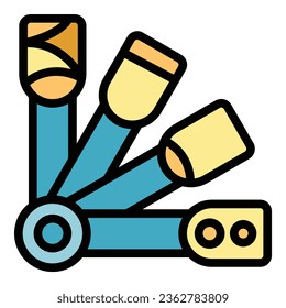 Care nails icon outline vector. Nail bar. Studio art color flat