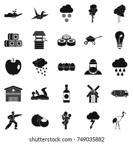 Care of nature icons set. Simple set of 25 care of nature vector icons for web isolated on white background