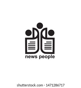 Care news paper with people logo inspiration