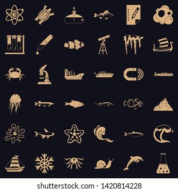 Care for ocean icons set. Simple set of 36 care for ocean vector icons for web for any design