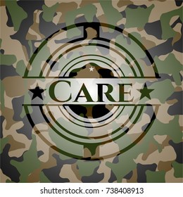 Care on camo texture