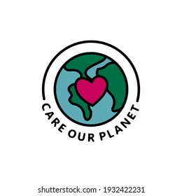 care our planet ecology vector