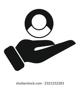 Care person icon simple vector. Human work. Manager leader