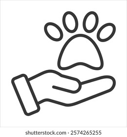 Care Of Pets Icon Vector Illustration Outline
