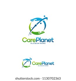 Care Planet logo designs vector, Care Place logo template