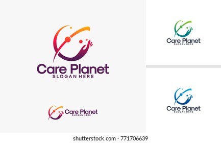 Care Planet logo designs vector, Care Place logo template