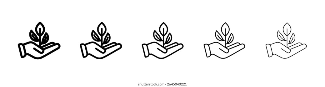 Care of plant icon filled flat sign concept for web design.