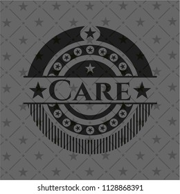 Care retro style black emblem