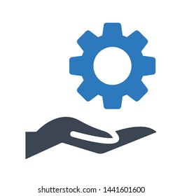 care setting glyph color vector icon