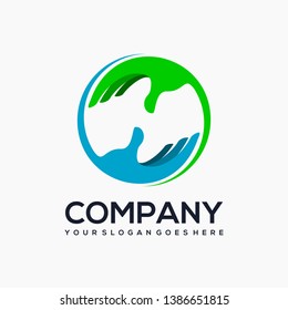 Care and shake the logo Design