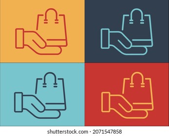 Care Shop Home Delivery Logo, Simple Flat Icon of delivery,care,home