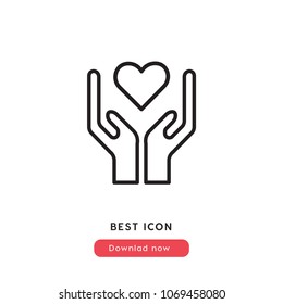 Care sign icon vector, Health modern symbol vector illustration for web and mobil app isolated on grey background
