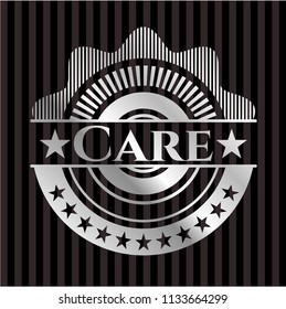 Care silver shiny badge
