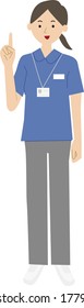 Care staff pose vector illustration