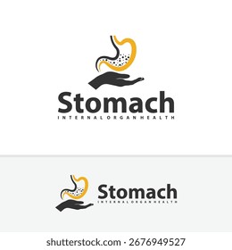 Cuidado del estómago logo Vector. Diseño simple del logotipo del Vector para la salud humana médica.