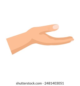 Care or support hand gesture clip art, holding or protect hand sign clipart, cupped hand gesture vector illustration, sharing and caring image
