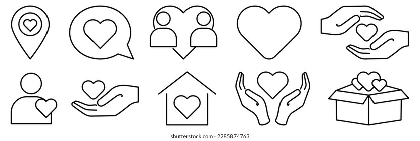 Care and support icon set. Design can use for web and mobile app. Vector illustration