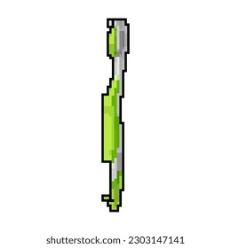 care tooth brush game pixel art retro vector. bit care tooth brush. old vintage illustration