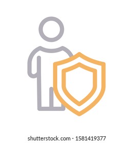 care vector color line icon 