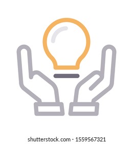 care vector colour line icon 