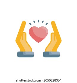 Care vector flat icon style illustration. EPS 10 file