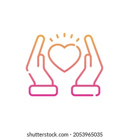 Care vector gradient icon style illustration. EPS 10 file