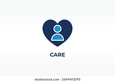 CARE vector, icon or logo sign isolated symbol illustration