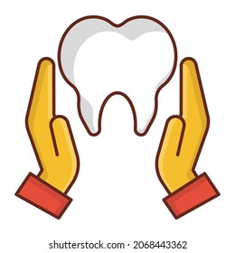care Vector illustration on a transparent background. Premium quality symbols.Vector line flat color icon for concept and graphic design.