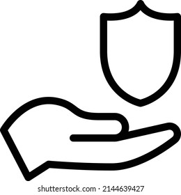 ilustración del vector de cuidado en un fondo transparente. Símbolos de calidad premium. Icono vectorial de trazo para el concepto y diseño gráfico.