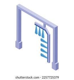 Care wash icon isometric vector. Auto wash. Water cleaner