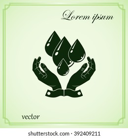  care of water  , vector, icon