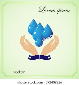  care of water  , vector, icon