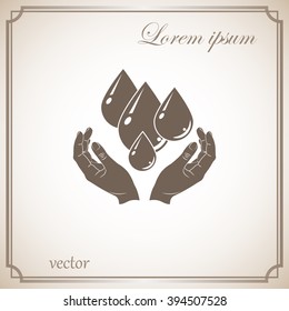 care of water , vector, icon

