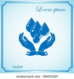 care of water , vector, icon
