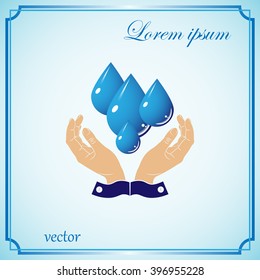 care of water , vector, icon