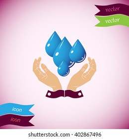 care of water , vector, icon