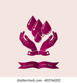 care of water , vector, icon