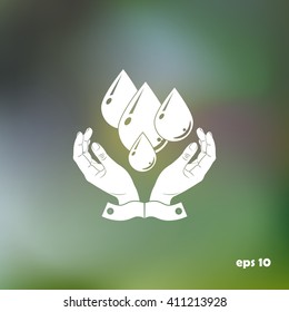 care of water , vector, icon