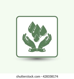 care of water , vector, icon