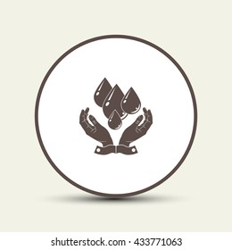 care of water , vector, icon