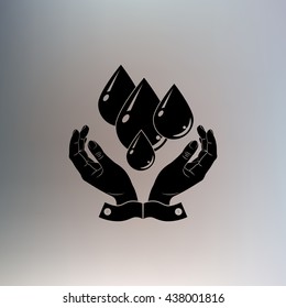 care of water , vector, icon