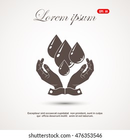 care of water , vector, icon