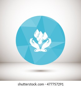 care of water , vector, icon