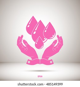 care of water , vector, icon