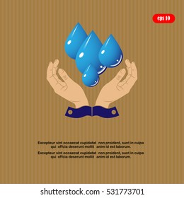 care of water , vector, icon