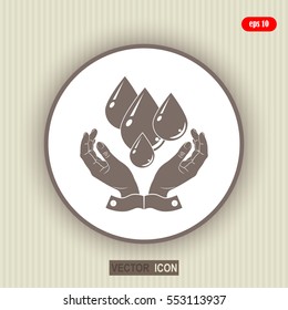 care of water , vector, icon