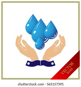 care of water , vector, icon