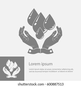 care of water , vector, icon