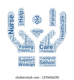 care word cloud. tag cloud about care